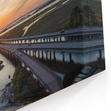 Scenic Bridge Sunset Over Water Alabama Landscape Prints - Alabama Wall Art