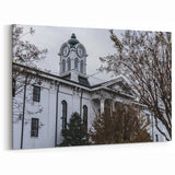 Oxford Landmarks Canvas - Classic Clocktower and Tree Silhouette Art