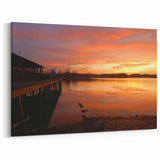Tranquil Scenery Prints - Alabama Wall Art Beautiful Sunset by the Lake