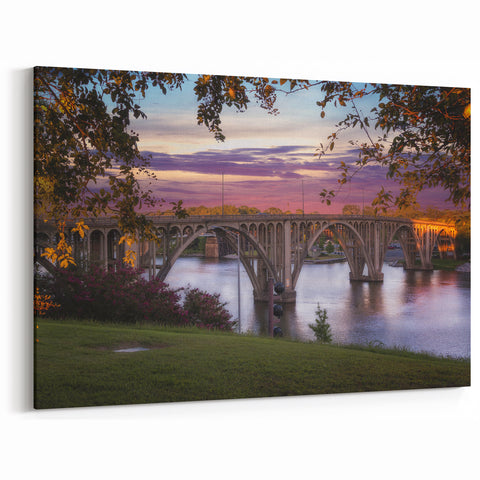 Southern Landscape Photography - Alabama Wall Art Iconic Bridge at Sunset
