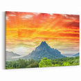 Dramatic Bora Bora Sunset Landscape - Mountain Art Print