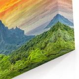 Dramatic Bora Bora Sunset Landscape - Mountain Art Print