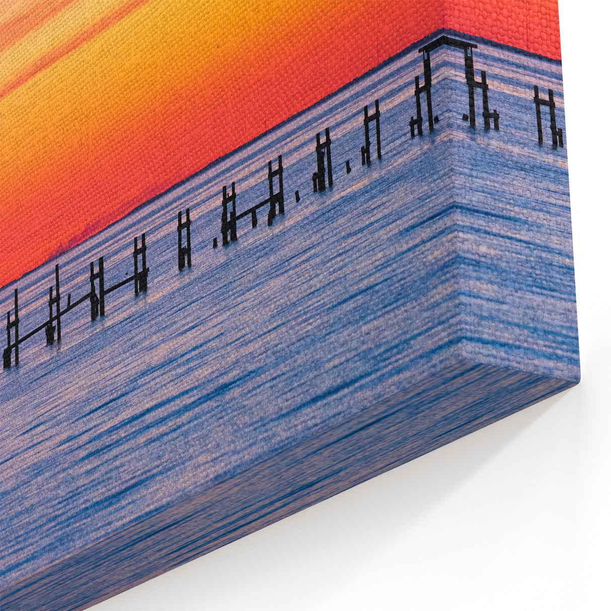 Southern Coastal Scenery – Alabama Wall Art Vibrant Sunset on the Pier