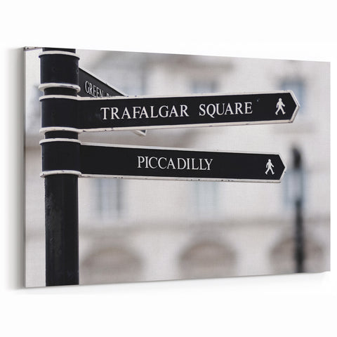 Piccadilly Wall Art - London Street Scenes with Trafalgar Square Signs
