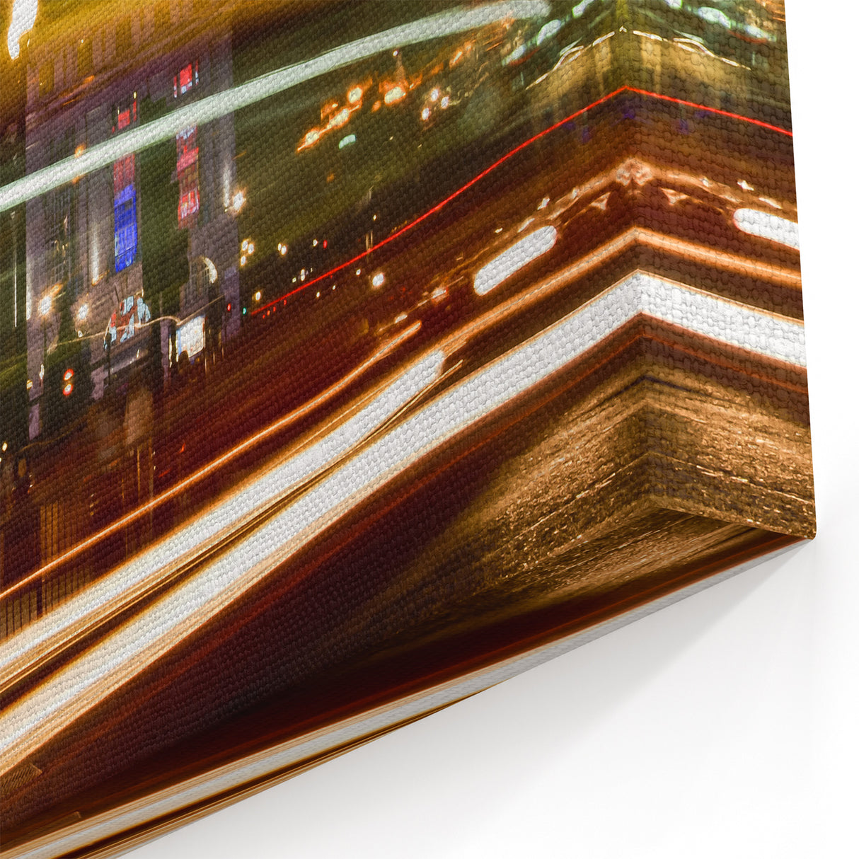 London Street Scenes - Piccadilly Circus Canvas with Nighttime Energy