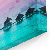 Vibrant Bora Bora Sunset Art - Overwater Bungalow Print