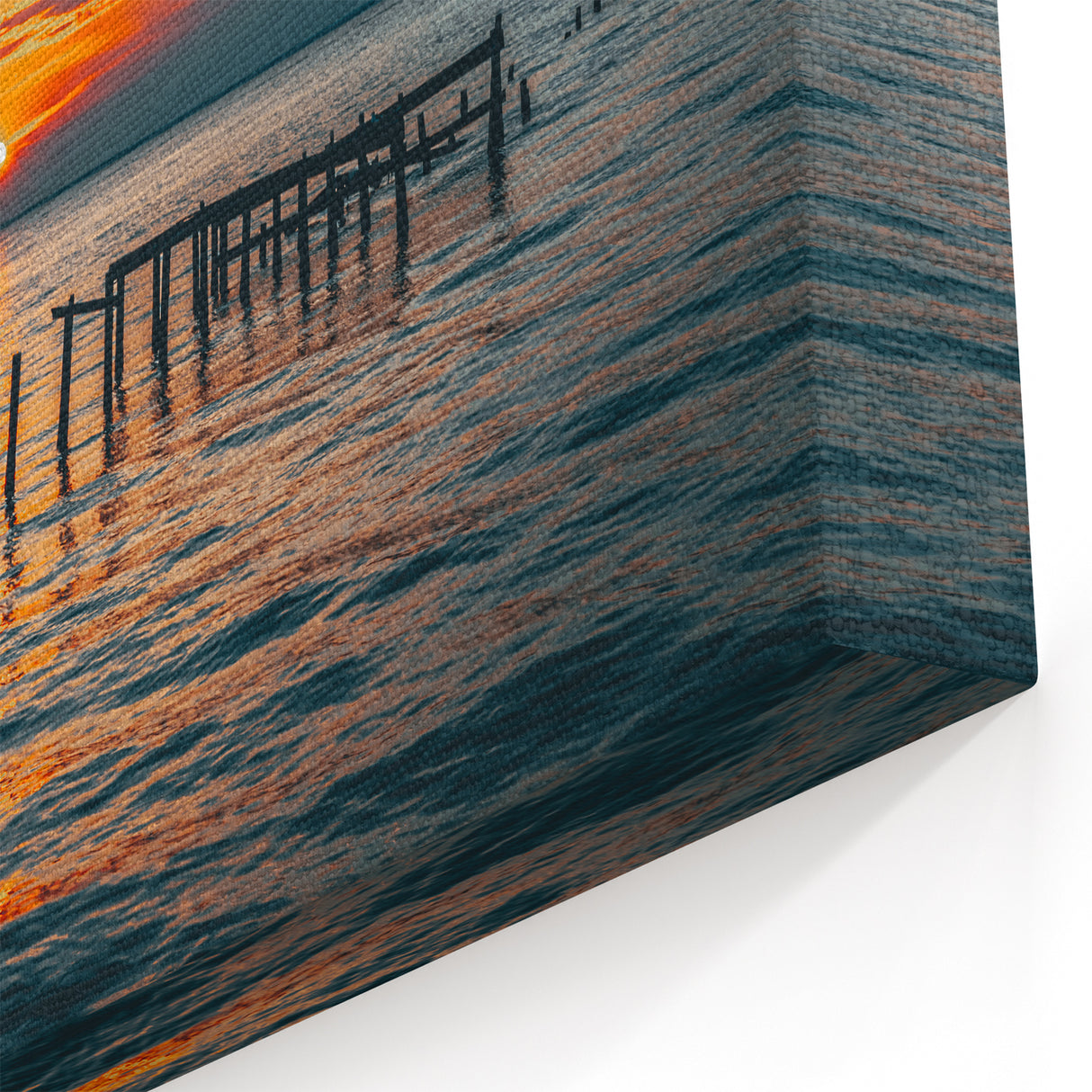 Peaceful Coastal Landscape Print – Alabama Wall Art Sunset Over Pier