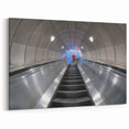 UK Cityscape Art - Piccadilly Wall Art of Escalator in Modern Tube Station