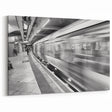 Piccadilly Circus Canvas - Black and White London Subway Motion Art