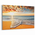 Golden Sunrise Beach Art - Bora Bora Seascape Canvas