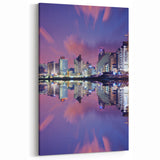 Unique Tel Aviv Cityscape Art Print - Night Reflection of Skyline