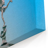 Piccadilly Wall Art - Eros Statue with Blue and Yellow Sky Background