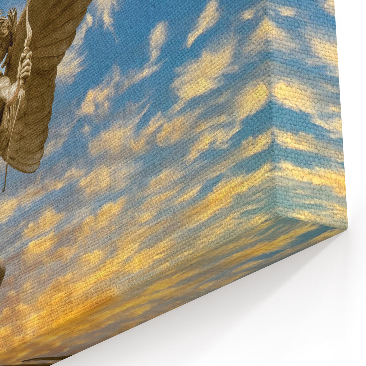 Piccadilly Wall Art - Eros Statue with Sunset Sky in London Scene
