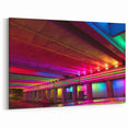 Alabama Cityscape Art Neon Lights Underpass – Vibrant Urban Wall Art
