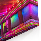 Alabama Cityscape Art Neon Lights Underpass – Vibrant Urban Wall Art