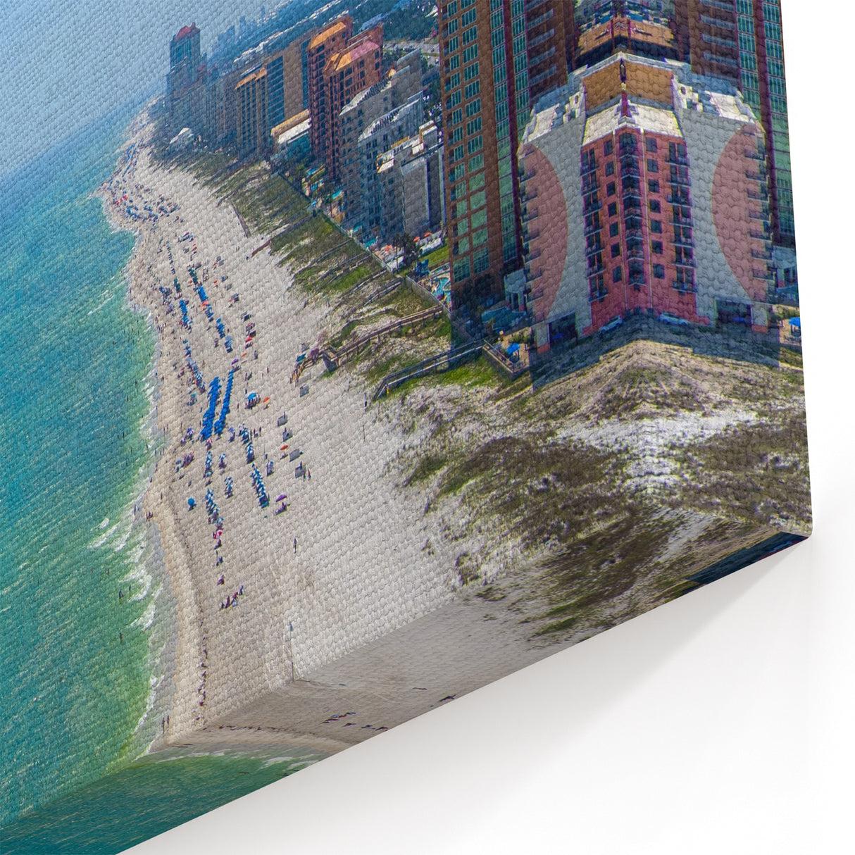 Alabama Landscape Prints Coastal City View – Scenic Beach Cityscape Art