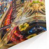 Modern Israel Skyline View - Tel Aviv Night Cityscape Art Print