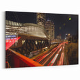 Modern Tel Aviv Night Art Print - Illuminated City Bridge Skyline