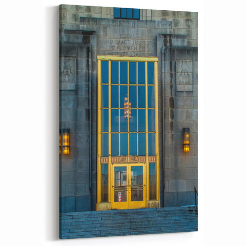 Elegant Architecture Print – Alabama Wall Art Majestic Courthouse Entry