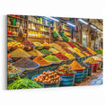 Vibrant Spice Market Scene - Israel Tel Aviv Wall Art Print