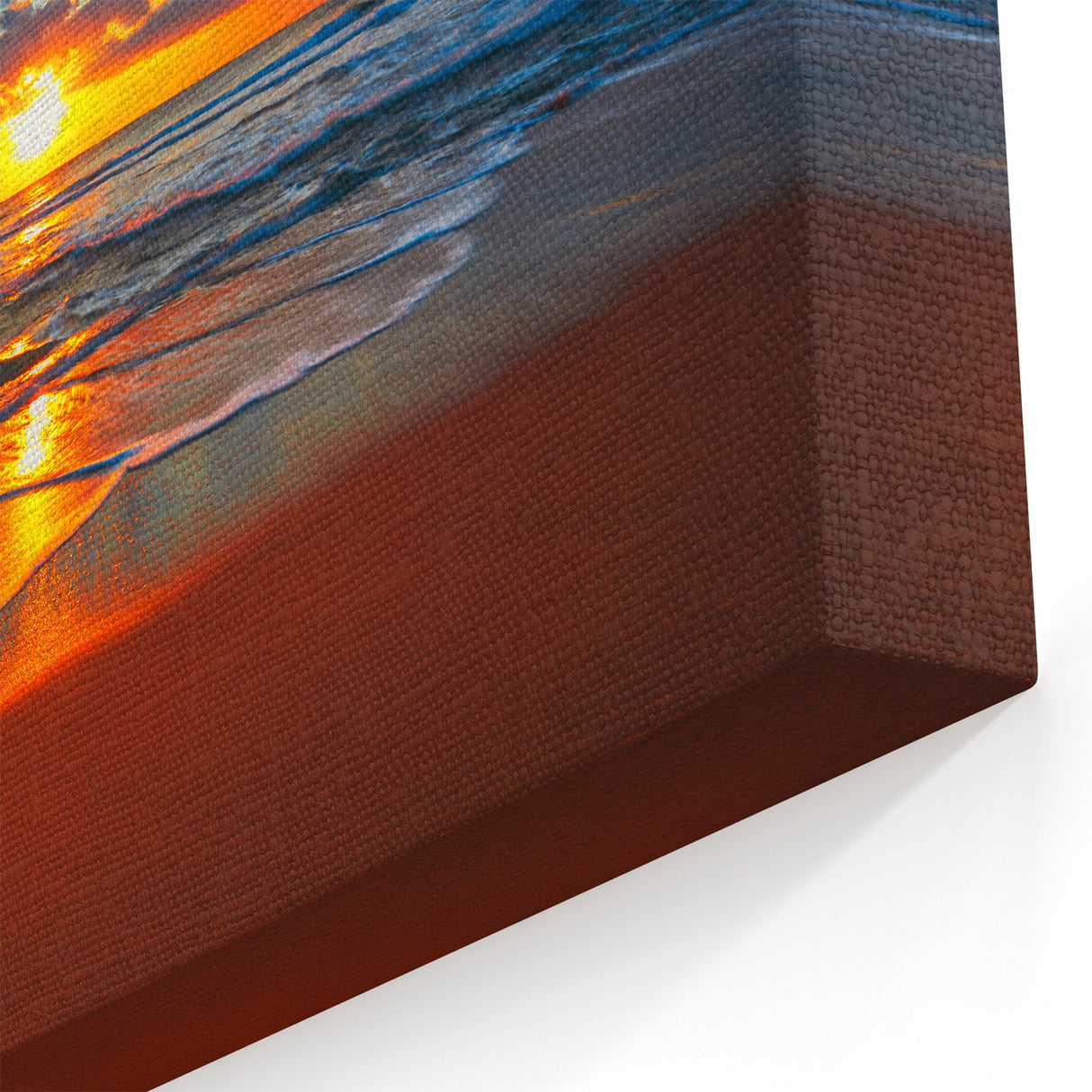 Fiery Beach Sunset Art - Vivid Bora Bora Seascape Print