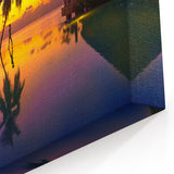 Bora Bora Sunset Canvas Print - Tropical Paradise Art