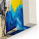 Basquiat Wall Art: Contemporary Basquiat Canvas Featuring Iconic Warrior, 1982