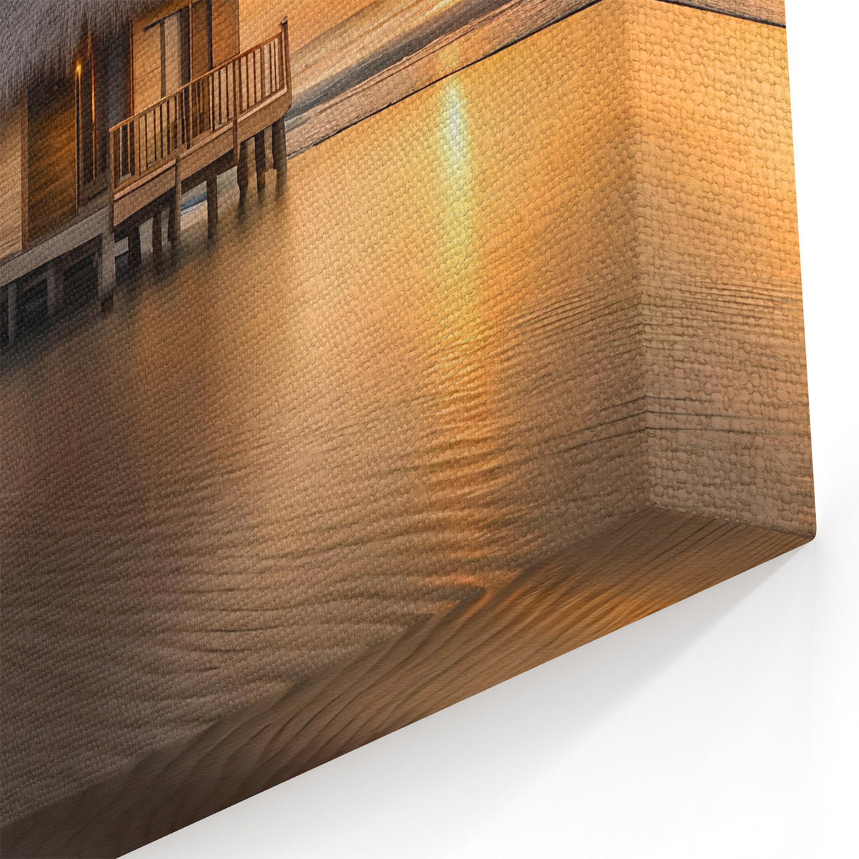 Beachfront Hut Sunset Print - Bora Bora Wall Art