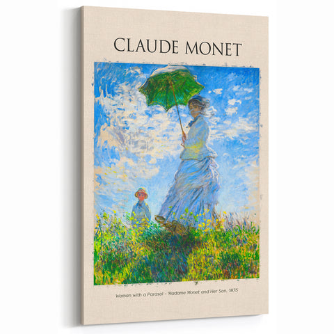 Claude Monet Wall Art - Woman with a Parasol, 1875 Canvas Print
