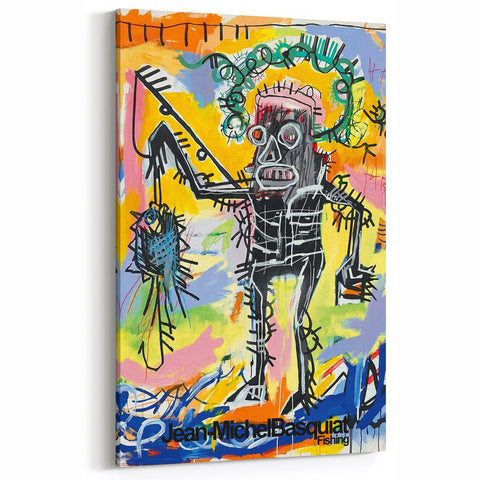 Basquiat Wall Art - Jean-Michel Basquiat Prints - Fishing Canvas Decor