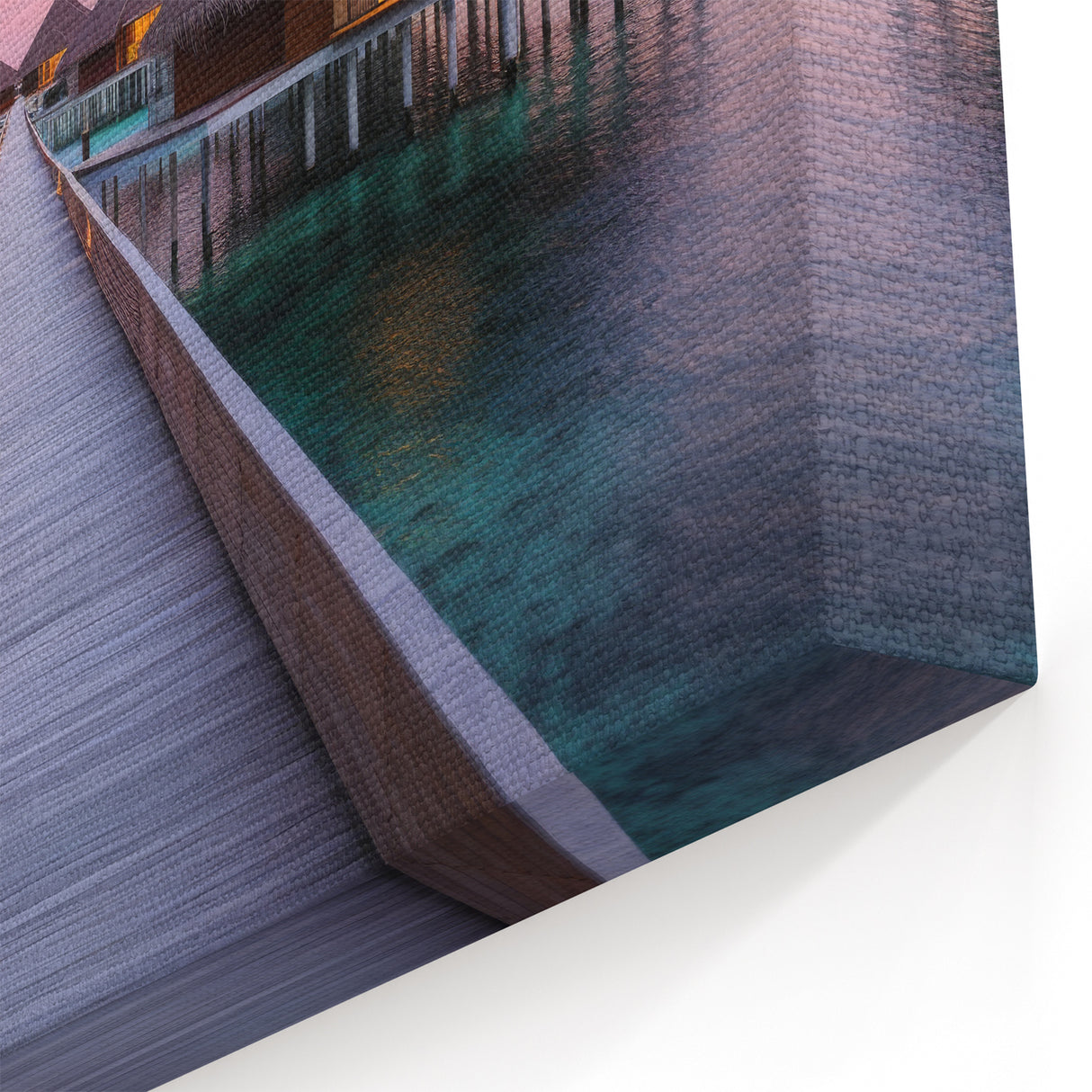 Bora Bora Overwater Bungalows Canvas - Serene Ocean Art