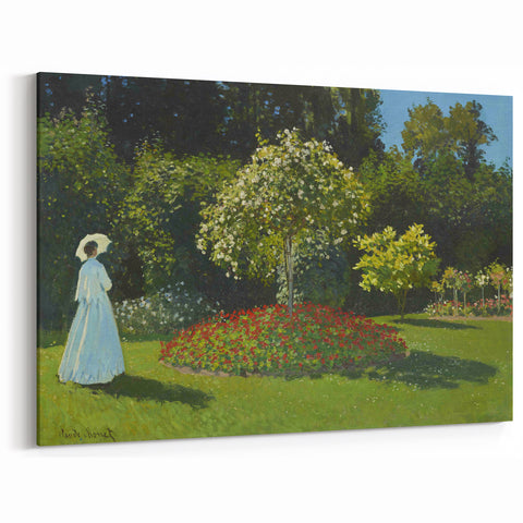 Claude Monet Wall Art - Woman in the Garden, 1867 Canvas Print