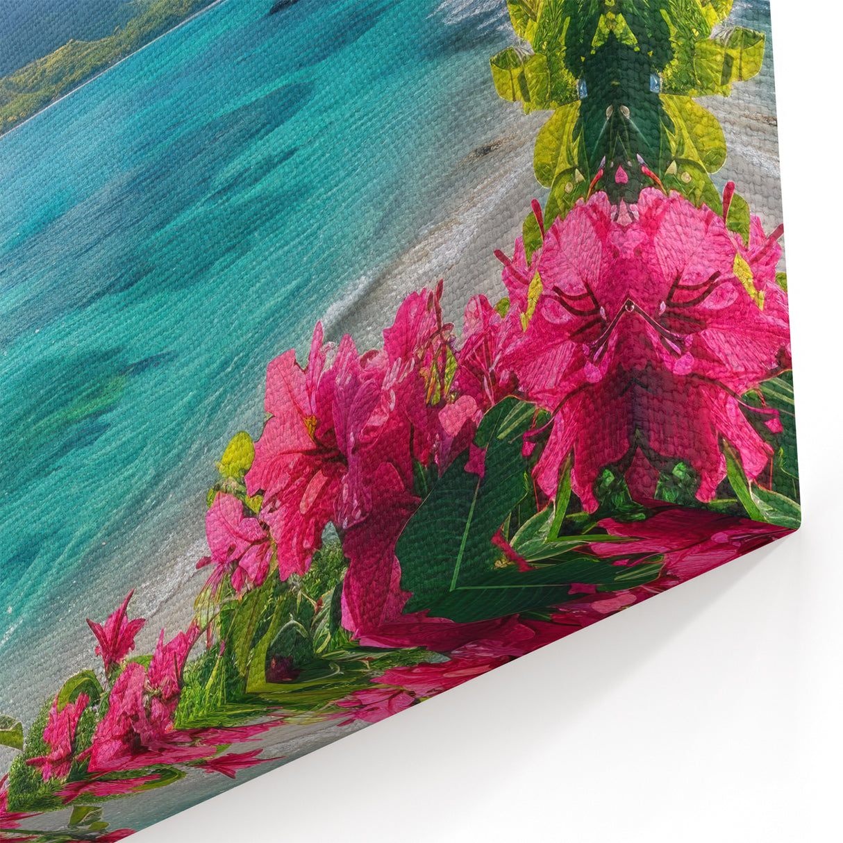 Tropical Beach Paradise Canvas - Vibrant Bora Bora Art