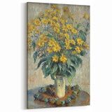 Claude Monet Wall Art - Jerusalem Artichoke Flowers, 1886 Canvas Print