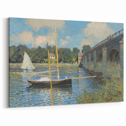 Claude Monet Wall Art - The Bridge at Argenteuil, 1874 Canvas Print