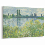 Claude Monet Wall Art - Banks of the Seine at Vétheuil, 1880 Canvas Print