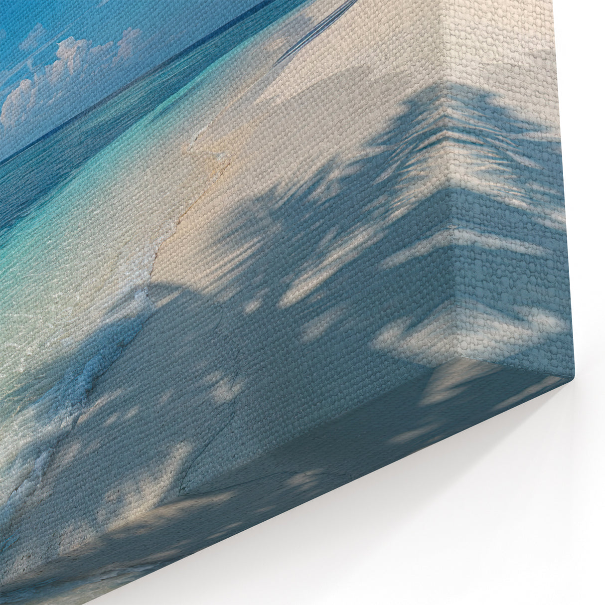 Solitary Palm Beach Canvas - Pristine Bora Bora Art