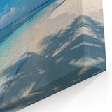 Solitary Palm Beach Canvas - Pristine Bora Bora Art