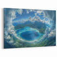 Bora Bora Aerial Majesty Canvas - Dramatic Skyline Art