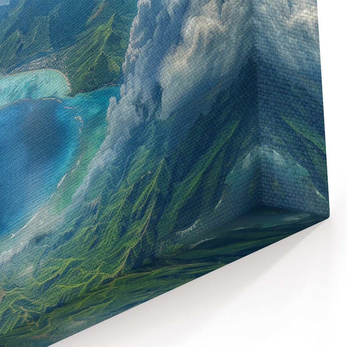 Bora Bora Aerial Majesty Canvas - Dramatic Skyline Art