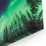 Aurora Borealis Alaska Wall Art - Northern Lights Wilderness Night Sky