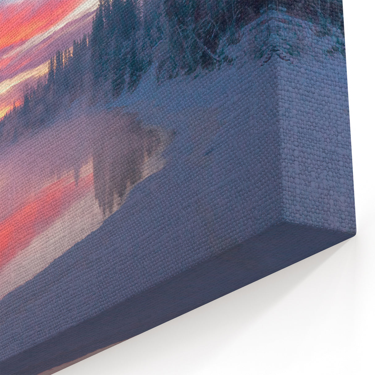 Alaska Winter Wall Art - Sunset Reflections Over Frozen River Landscape