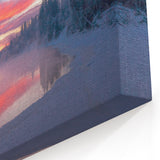 Alaska Winter Wall Art - Sunset Reflections Over Frozen River Landscape