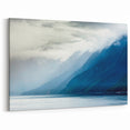 Misty Alaska Wall Art - Serene Mountain Ranges and Calm Waters Landscape