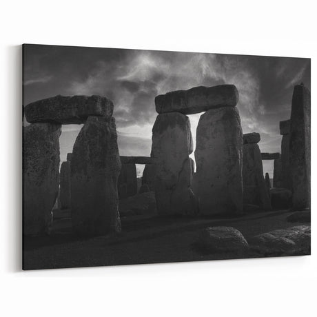 Stonehenge Canvas Prints - Historic England Black and White Art
