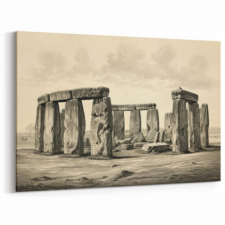 Vintage Stonehenge Prints - Historic England Art Illustration