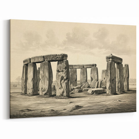 Vintage Stonehenge Prints - Historic England Art Illustration