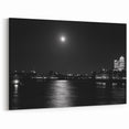 Thames River Wall Art - Moonlit London Skyline at Night