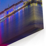 Thames River Wall Art - London Eye Illuminated Reflection