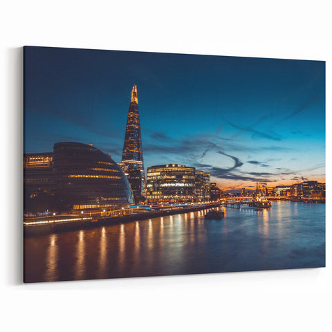 Thames Canvas Prints - The Shard and City Lights at Dusk